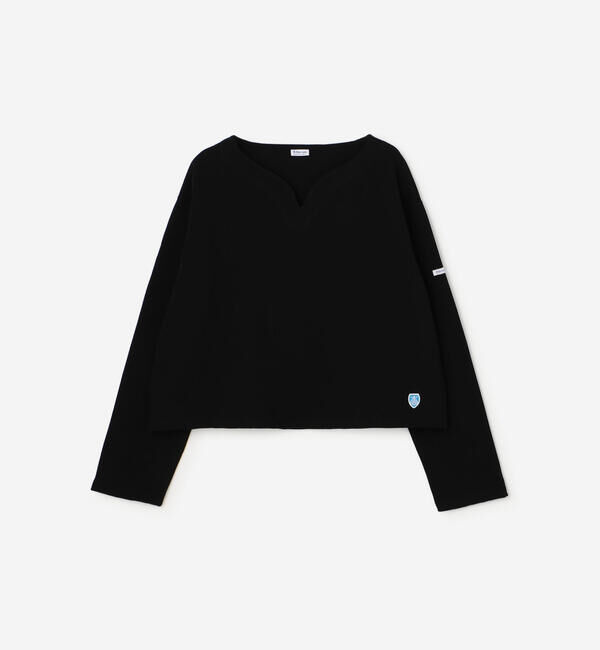 ORCIVAL「ORCIVAL | コットンロード スキッパーネック長袖カットソー WOMEN」|Tシャツ・カットソー|BLACK