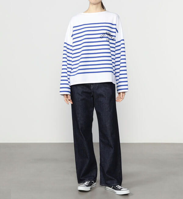ORCIVAL「ORCIVAL | ラッセル プリント ボートネックワイドバスクTシャツ WOMEN」|Tシャツ・カットソー|