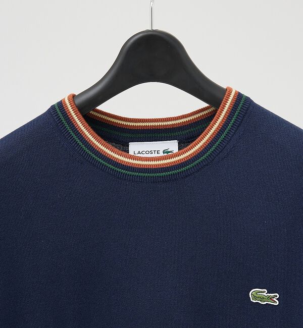 ABAHOUSE「【LACOSTE / ラコステ】ボーダーリブ プルオーバーニット」|ニット・セーター|