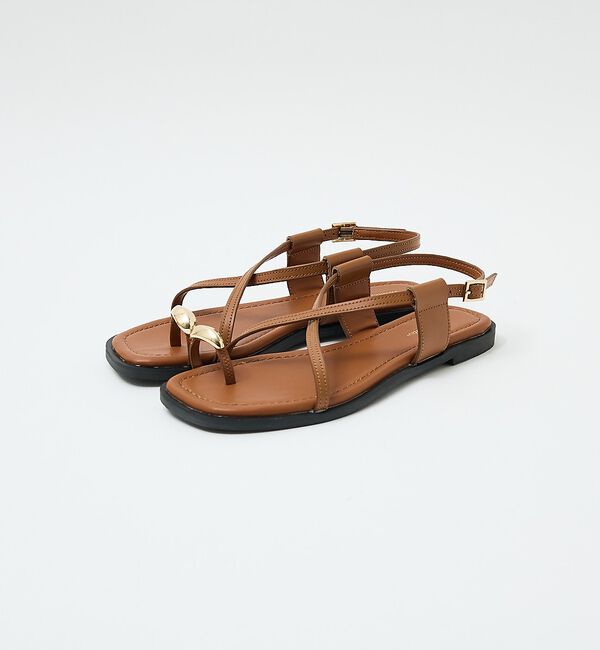 AU BANNISTER「【販売店舗限定】ニュアンスリング ストラップサンダル」|サンダル|