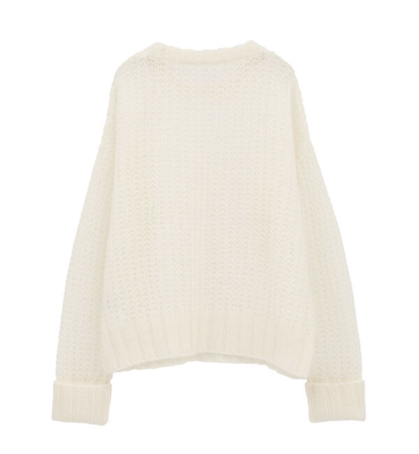 Soffitto「ローゲージシアーモヘヤ混ニットプルオーバー」|ニット・セーター|