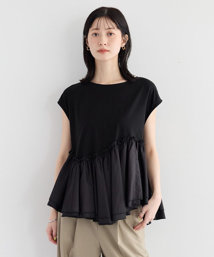 YECCA VECCA「アシメペプラムカットソー」|Tシャツ・カットソー|