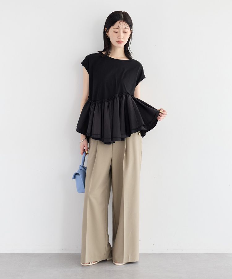 YECCA VECCA「アシメペプラムカットソー」|Tシャツ・カットソー|