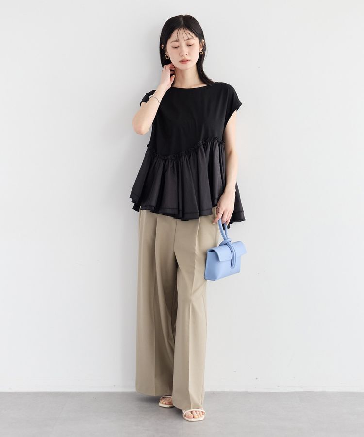 YECCA VECCA「アシメペプラムカットソー」|Tシャツ・カットソー|