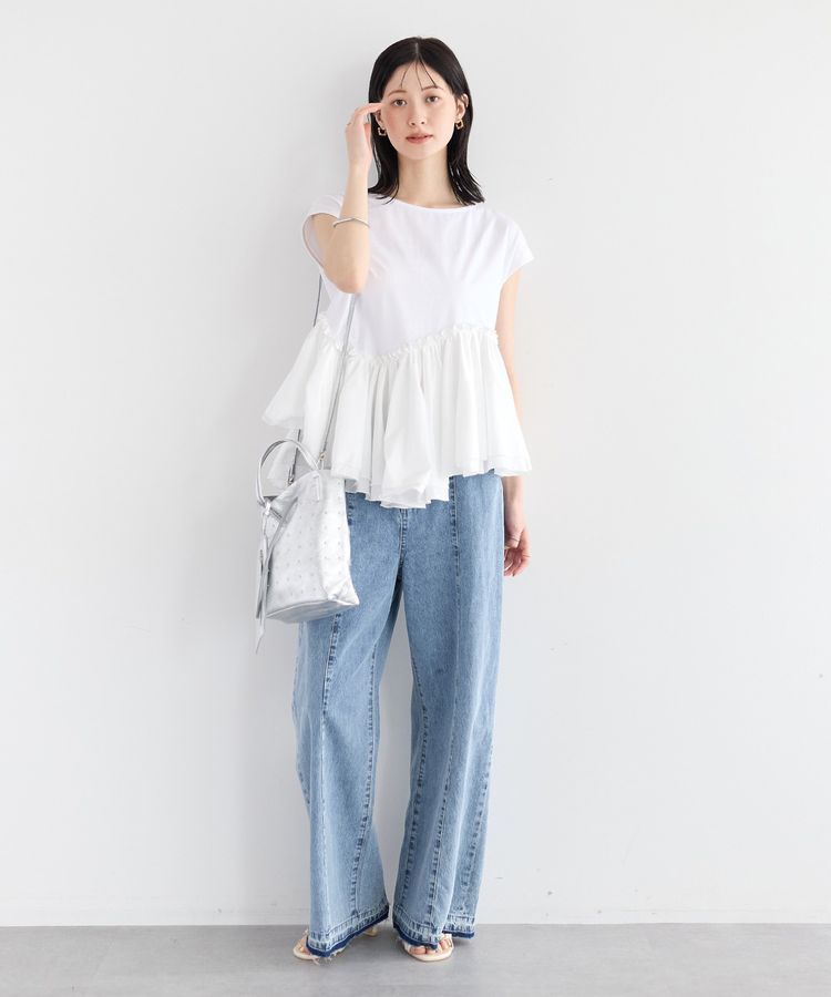 YECCA VECCA「アシメペプラムカットソー」|Tシャツ・カットソー|