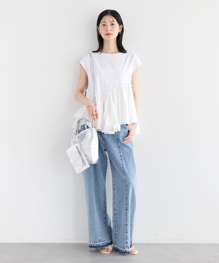 YECCA VECCA「アシメペプラムカットソー」|Tシャツ・カットソー|