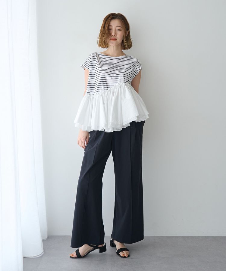 YECCA VECCA「アシメペプラムカットソー」|Tシャツ・カットソー|