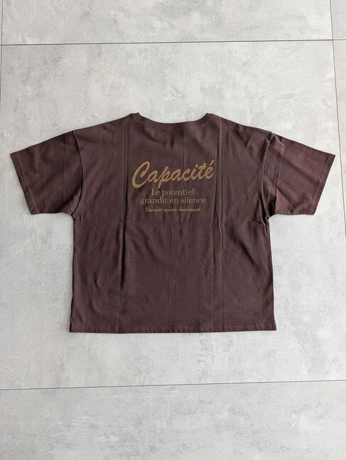 Samansa Mos2「【接触冷感】ロゴ刺繍バックプリントTシャツ」|Tシャツ・カットソー|