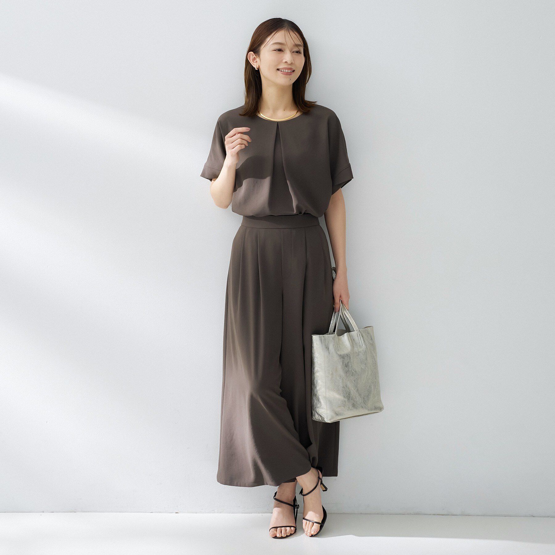 UNTITLED「【接触冷感/はっ水/セットアップ可】リラクシーガウチョパンツ」|その他|