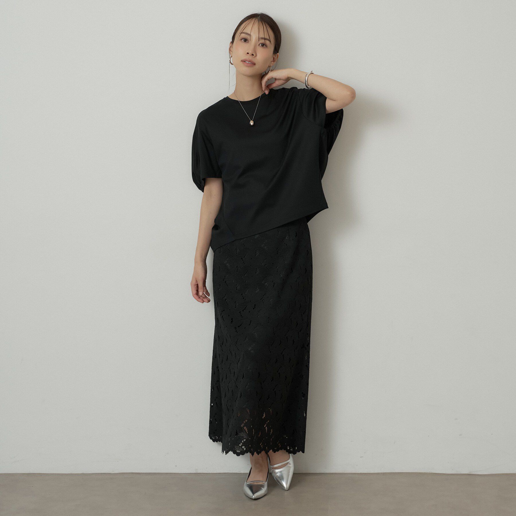 UNTITLED「【汗染み防止/接触冷感】ドルマンプルオーバー」|Tシャツ・カットソー|