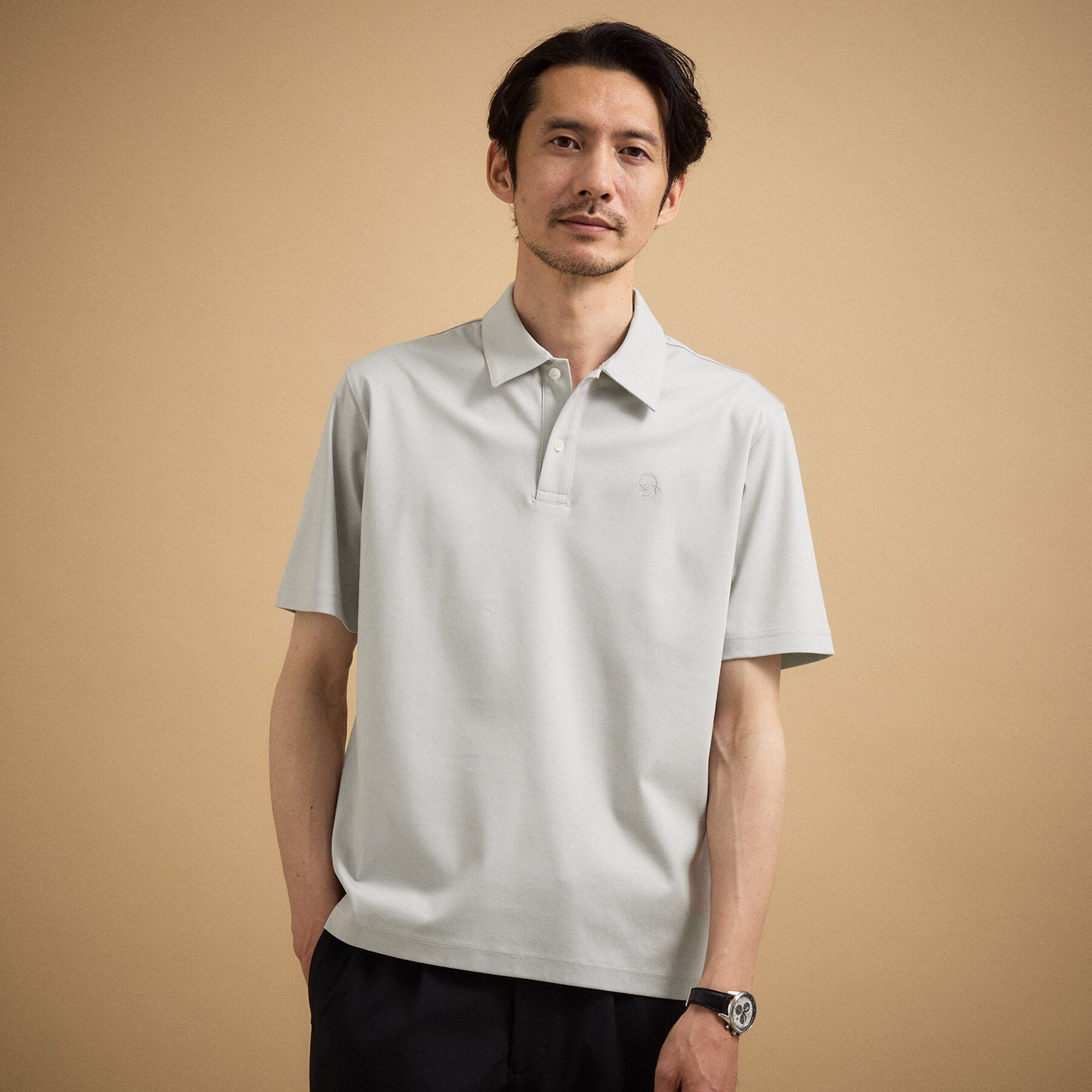 TAKEO KIKUCHI「【接触冷感】アイスクリアコットン ワンポイント ポロシャツ」|ポロシャツ|