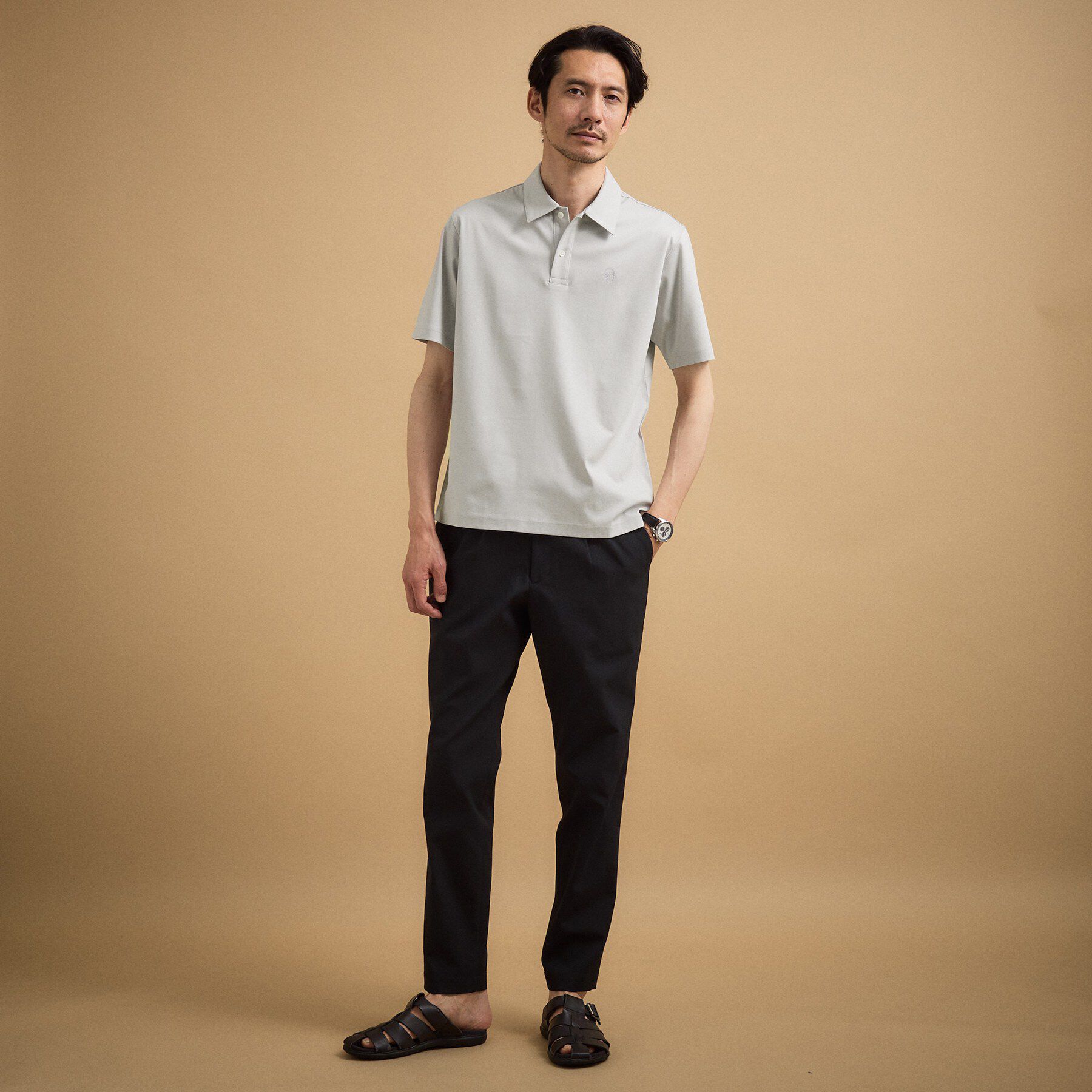 TAKEO KIKUCHI「【接触冷感】アイスクリアコットン ワンポイント ポロシャツ」|ポロシャツ|