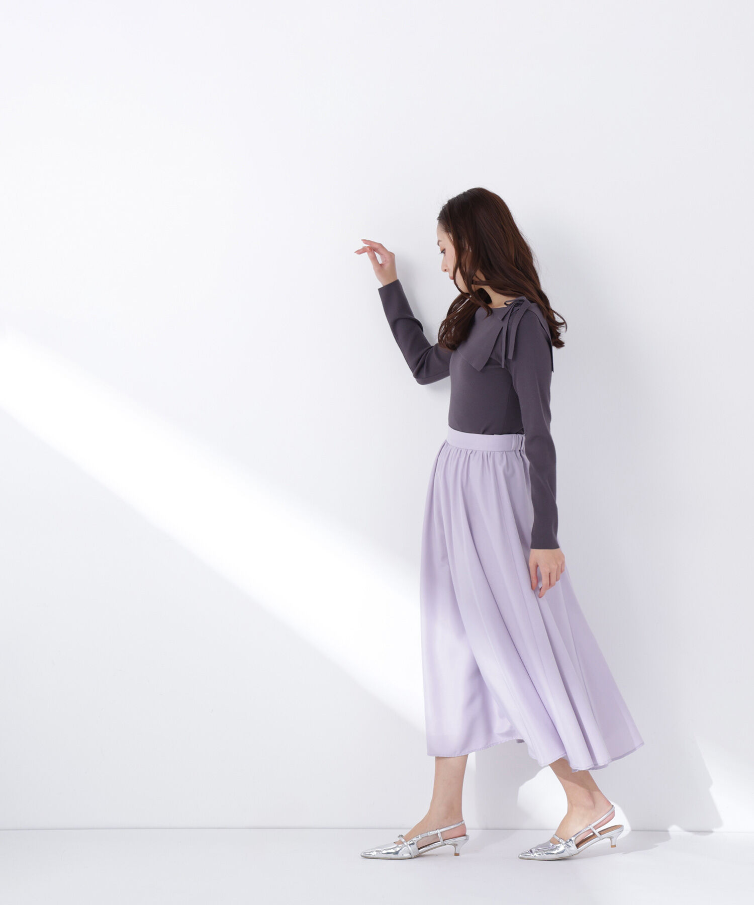  「〈ちょうど、いい服〉ふんわり春風フレアスカート」|スカート|