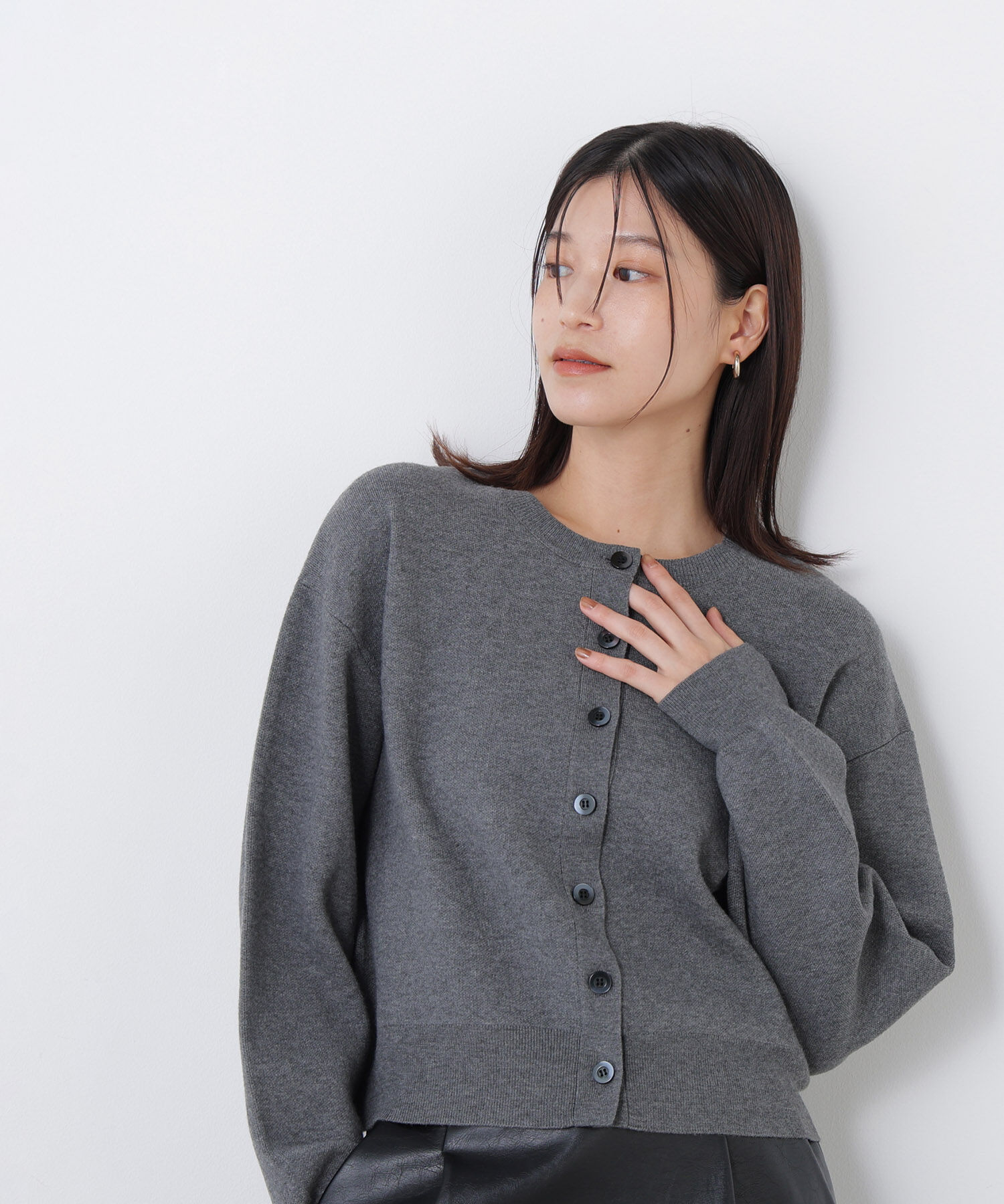  「〈N.〉ファーカラーカーディガン」|ニット・セーター|