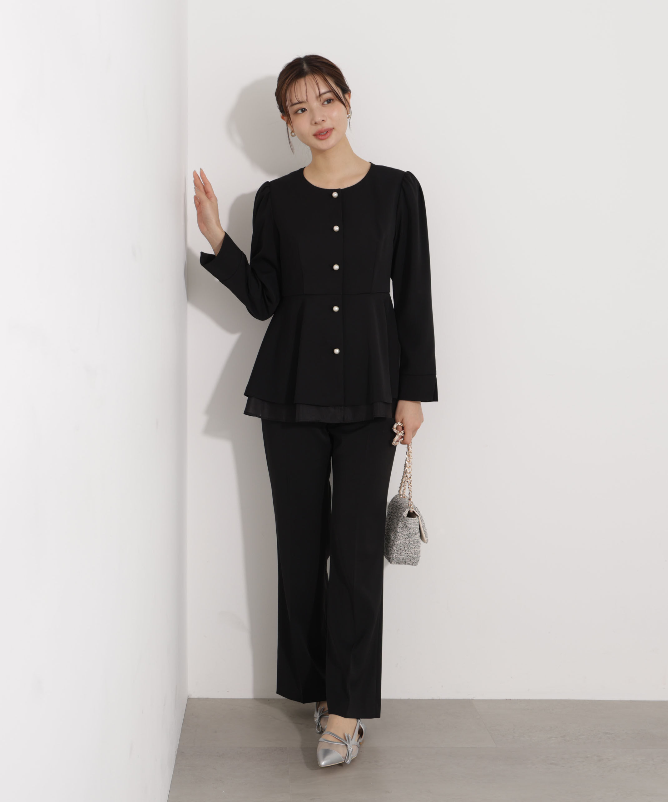 PROPORTION BODY DRESSING「＜セットアップ対応＞美フレアパンツ」|その他|ブラック