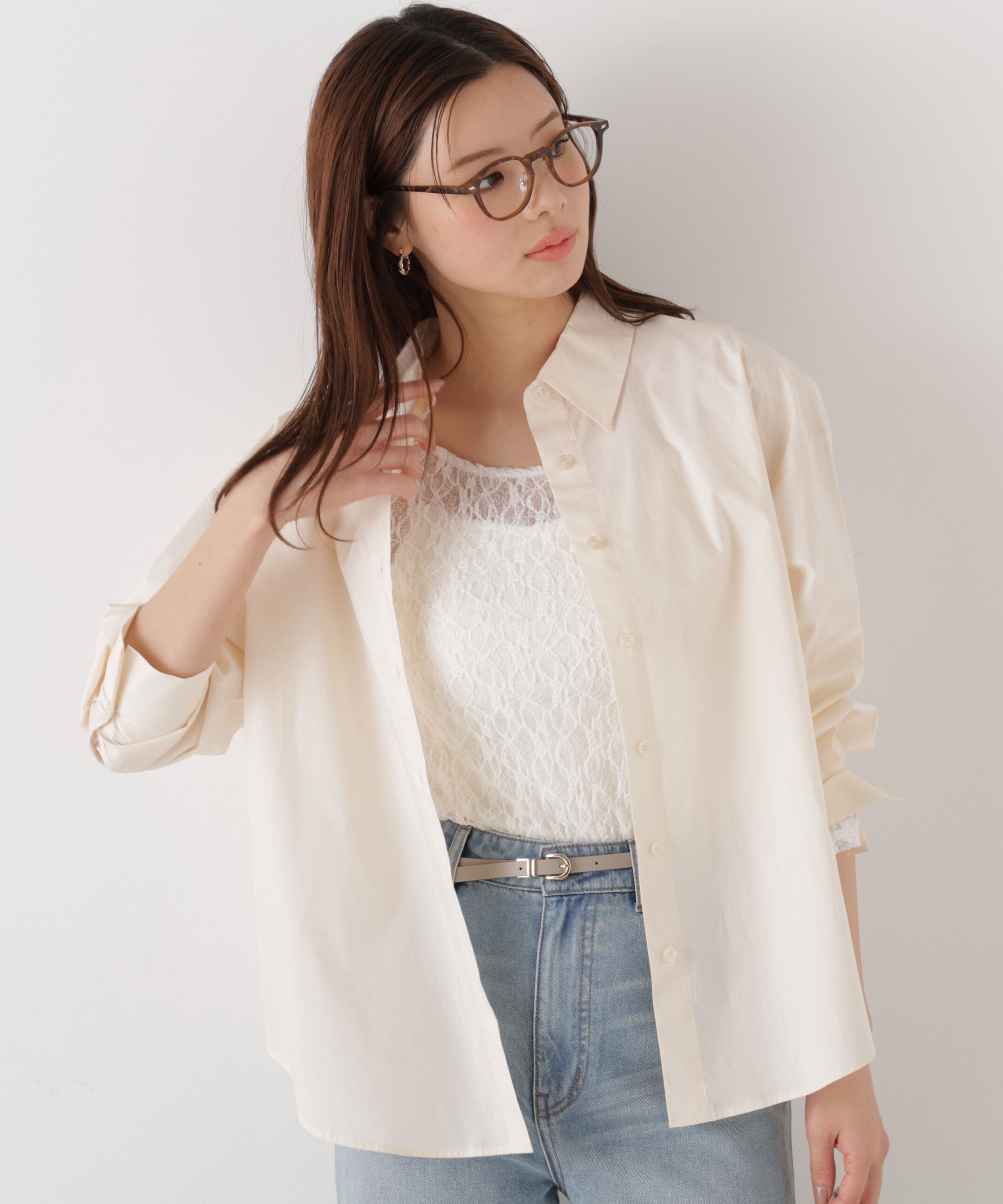 PROPORTION BODY DRESSING「〈a/mie〉オーバーシャツ　26SS」|シャツ・ブラウス|
