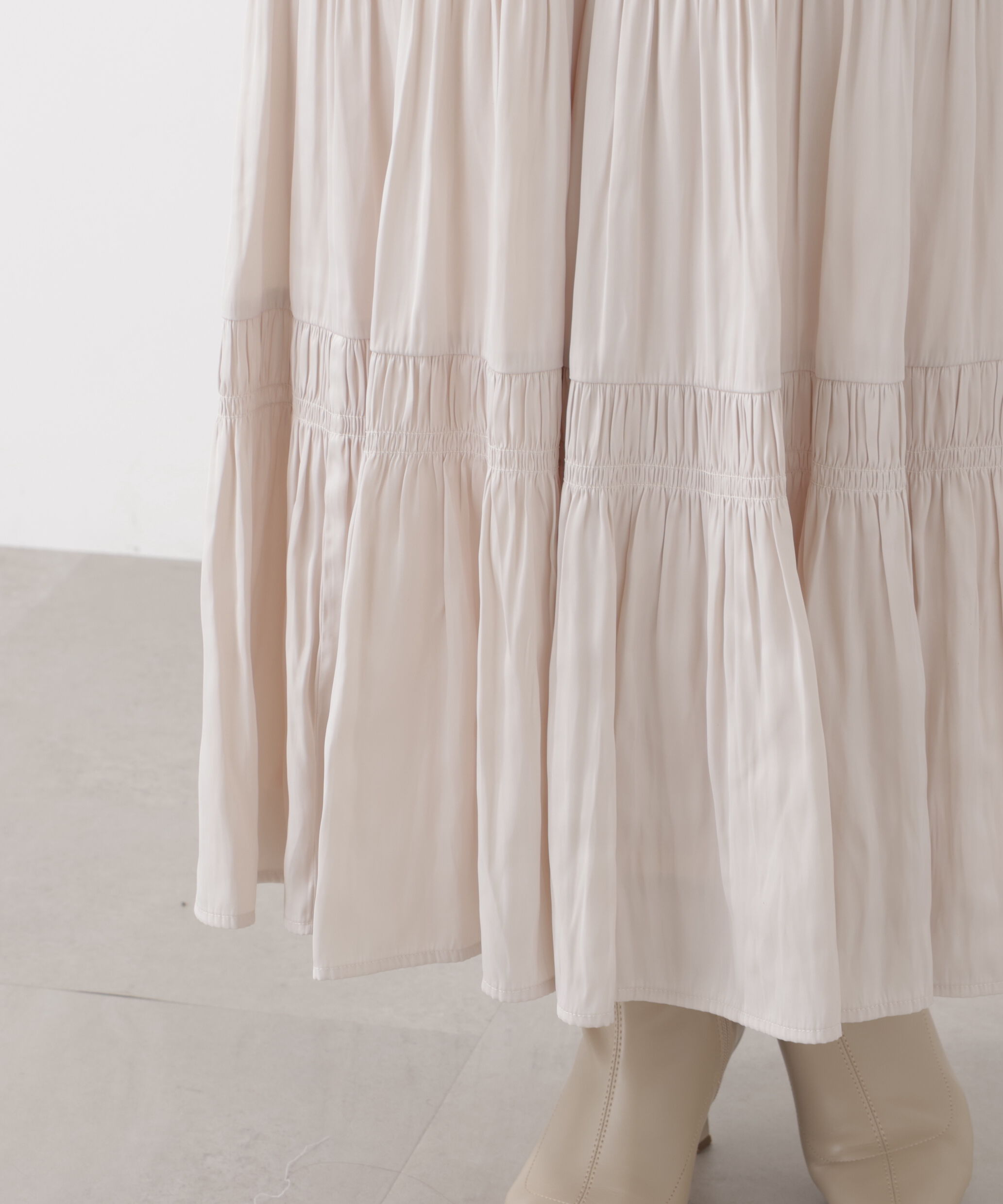 PROPORTION BODY DRESSING「《EDIT COLOGNE》ランダムギャザースカート　26SS」|スカート|