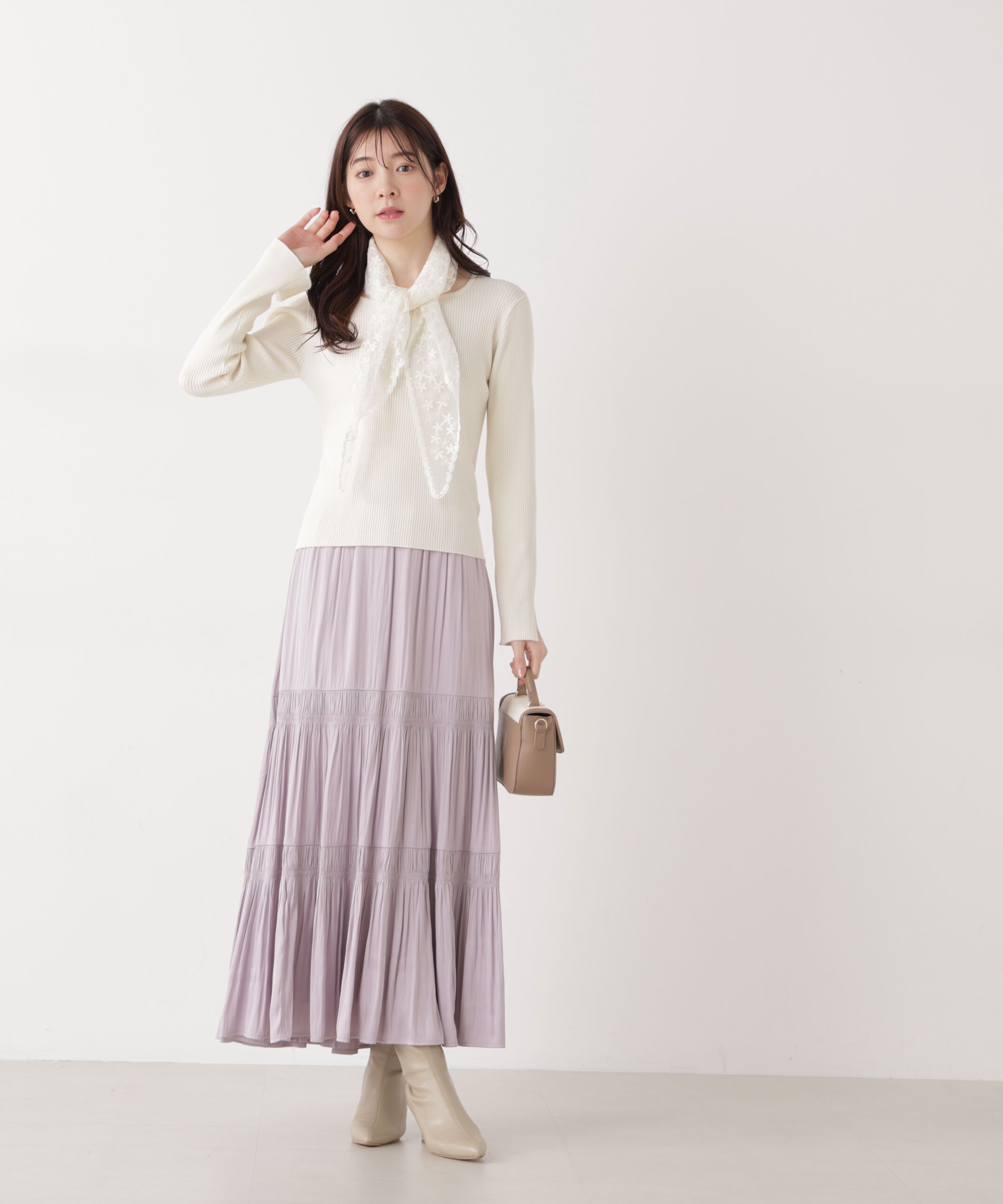 PROPORTION BODY DRESSING「《EDIT COLOGNE》ランダムギャザースカート　26SS」|スカート|
