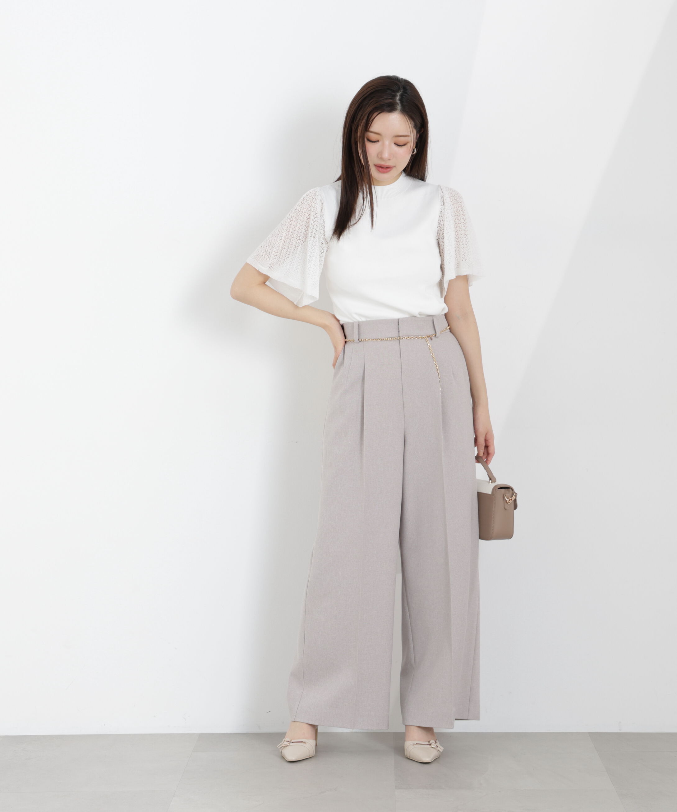 PROPORTION BODY DRESSING「チェーン付きワイドパンツ　26SS」|その他|