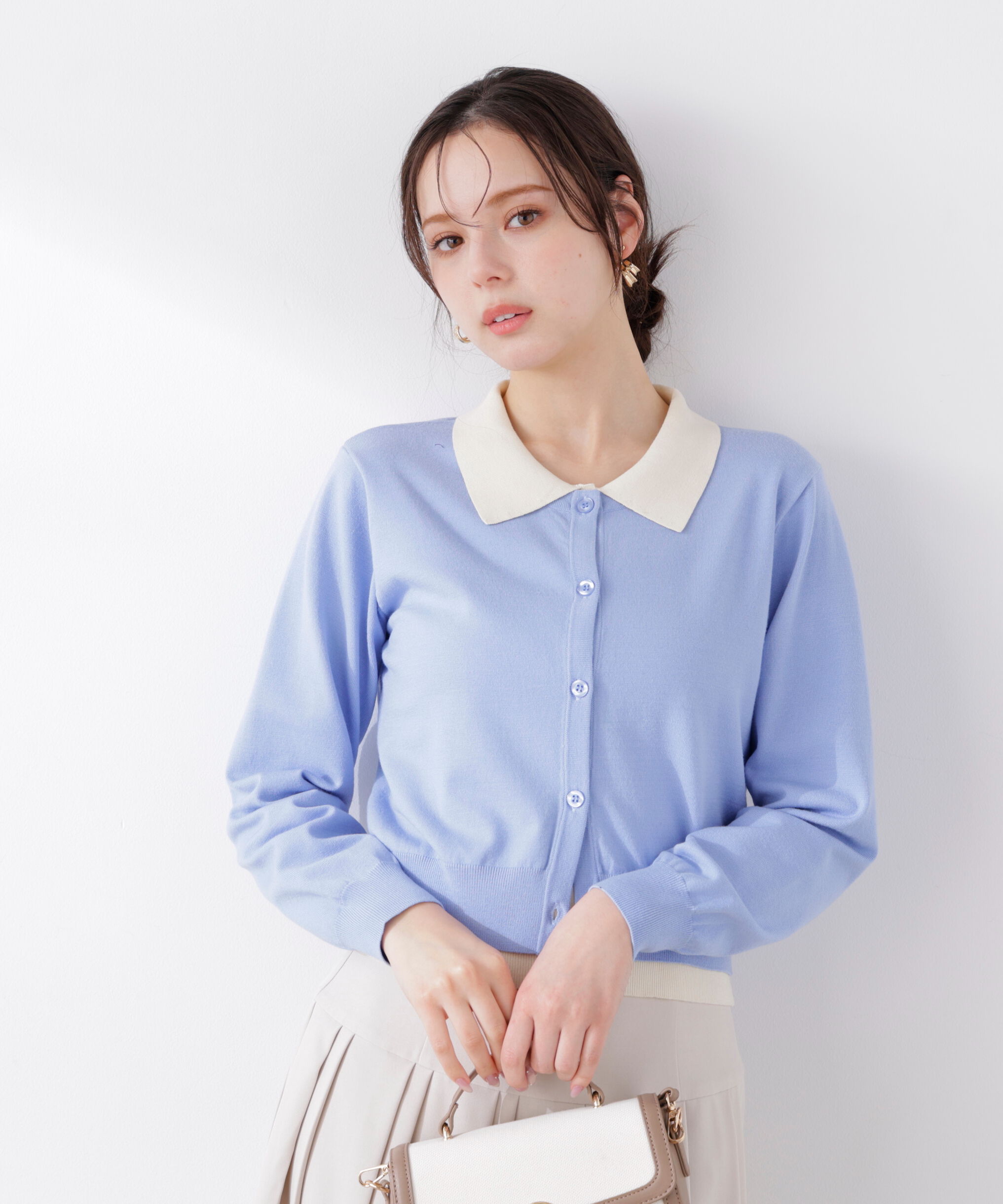 PROPORTION BODY DRESSING「〈a/mie〉レイヤード風カーディガン　26SS」|ニット・セーター|