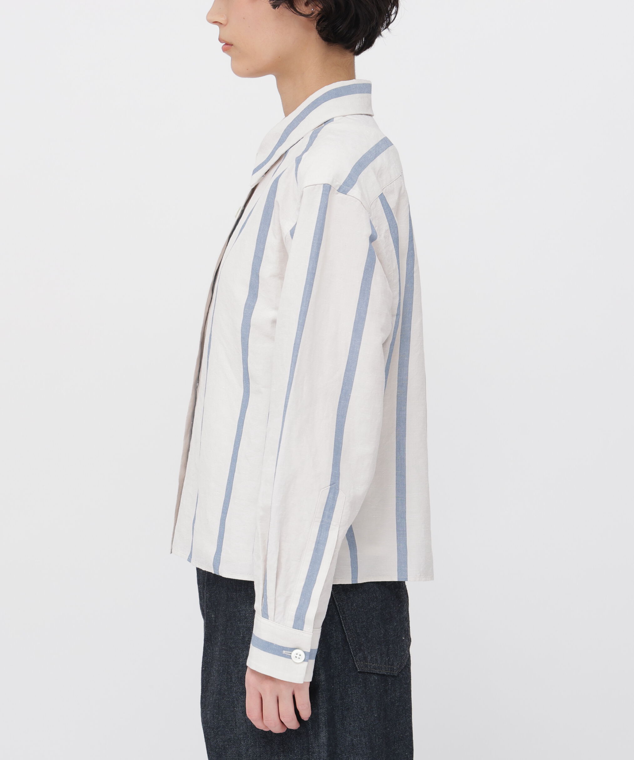  「BOLD STRIPE COTTON LINEN SHIRT」|シャツ・ブラウス|