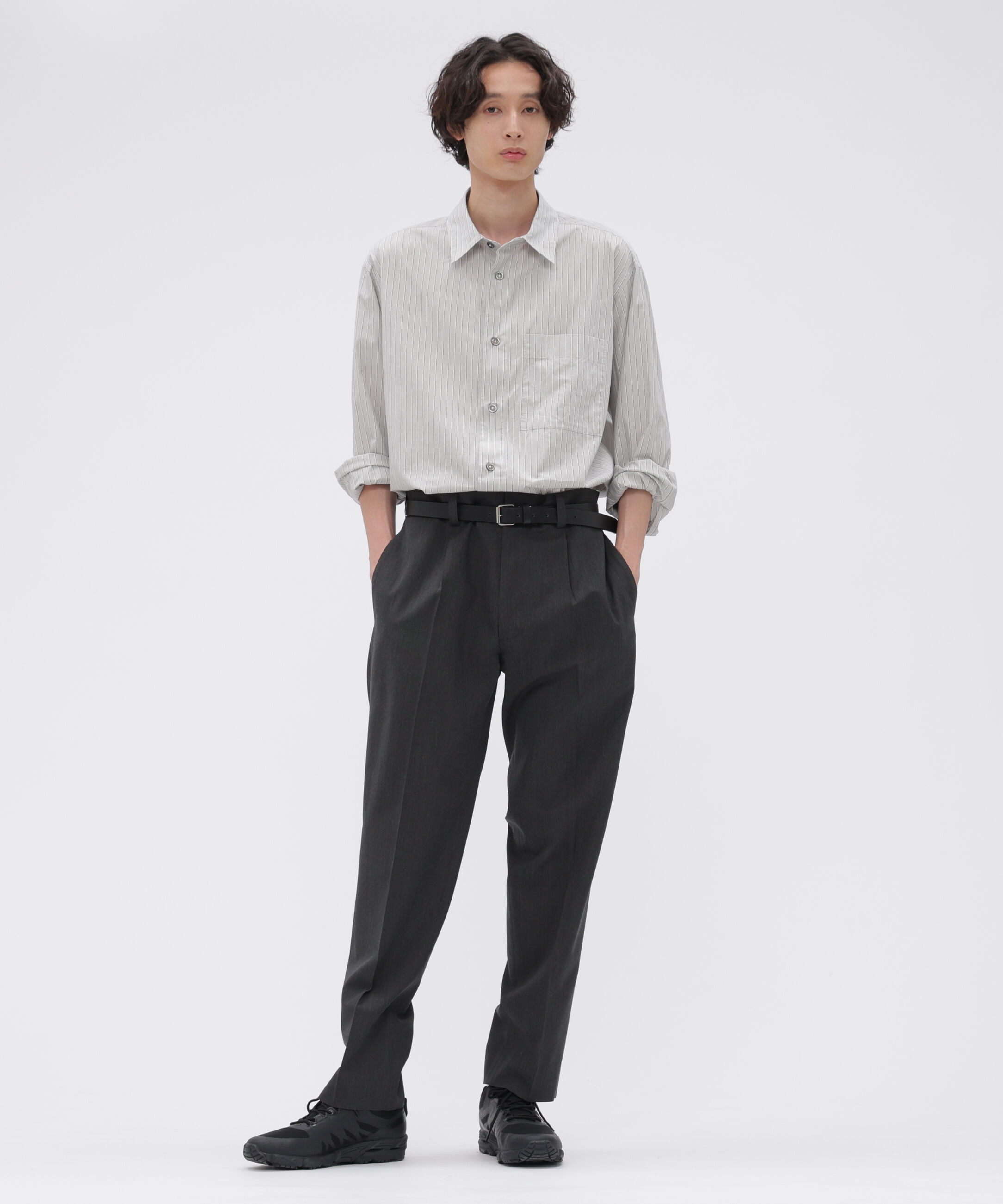 MARGARET HOWELL「COTTON SILK STRIPE SHIRT」|シャツ・ブラウス|