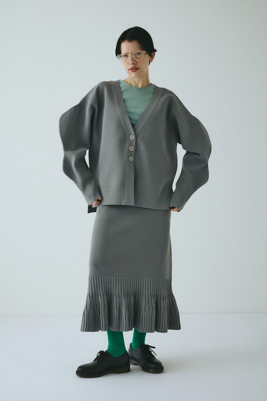 HeRIN.CYE「Pleated hem knit skirt」|スカート|