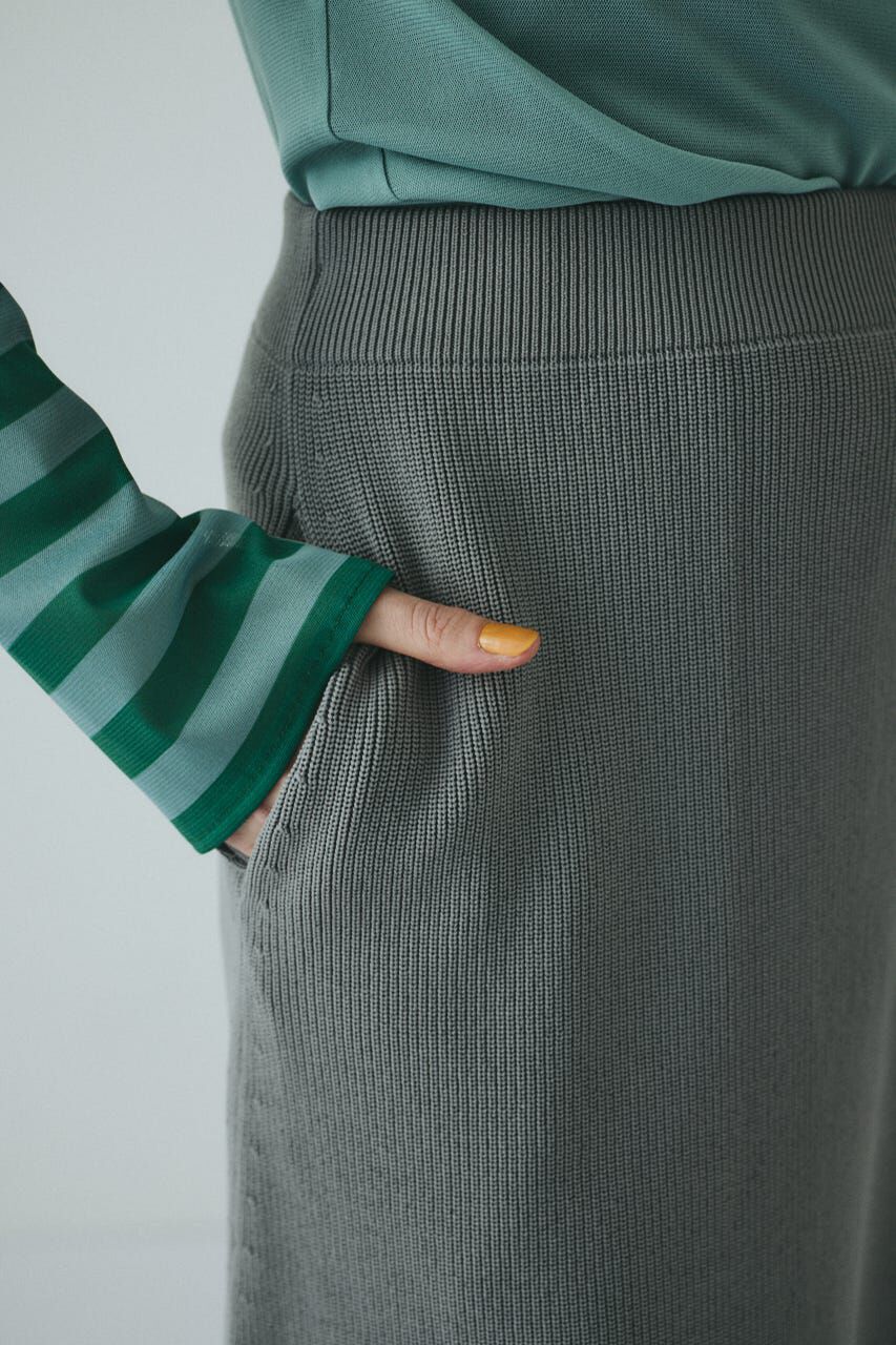 HeRIN.CYE「Pleated hem knit skirt」|スカート|