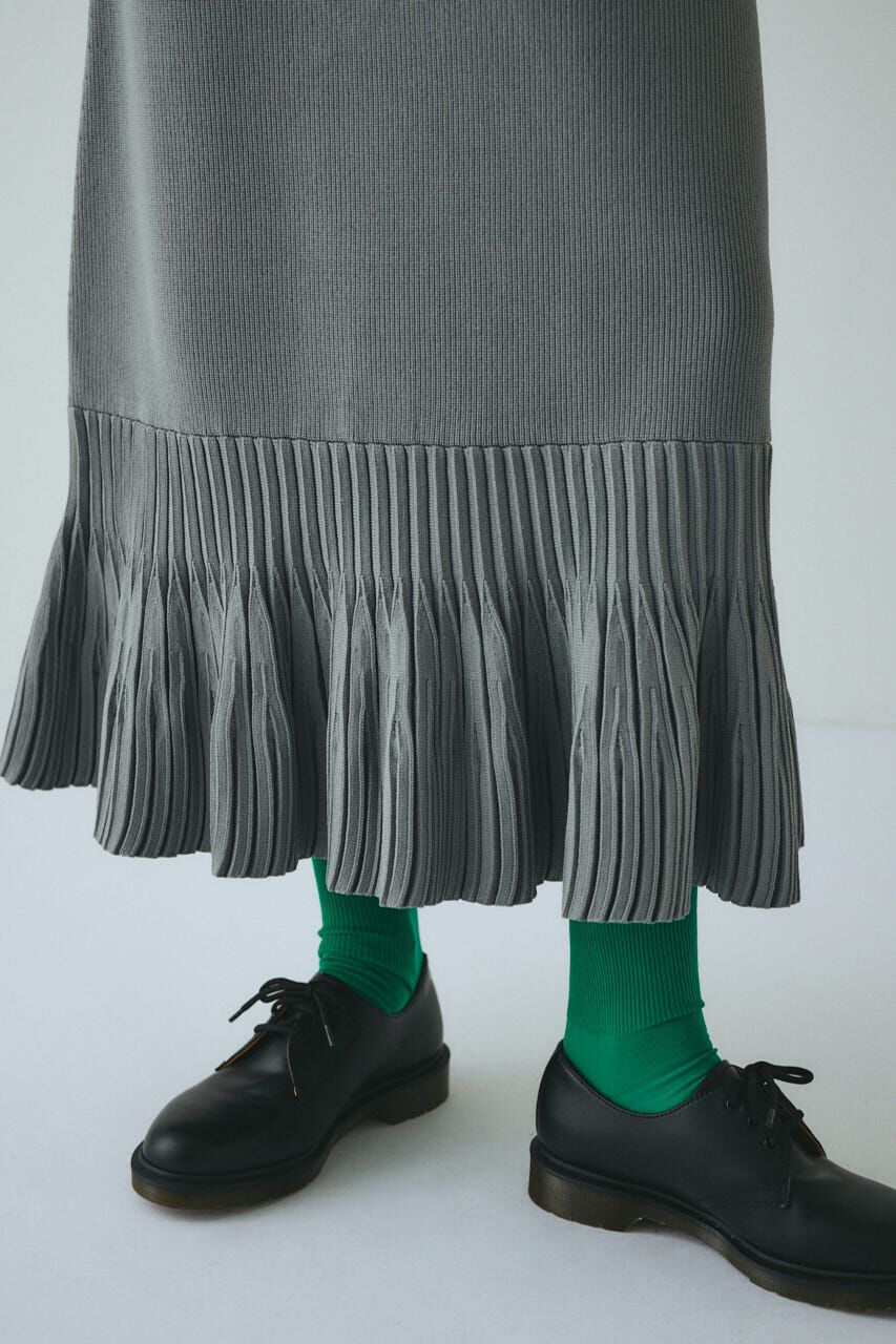 HeRIN.CYE「Pleated hem knit skirt」|スカート|