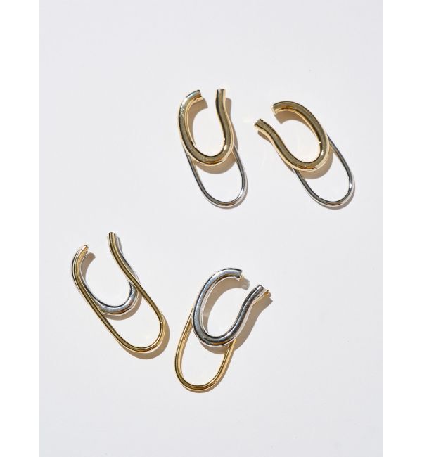 ELENDEEK「DOUBLE HOOP EAR CUFF」|イヤーカフ|