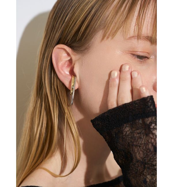 ELENDEEK「DOUBLE HOOP EAR CUFF」|イヤーカフ|