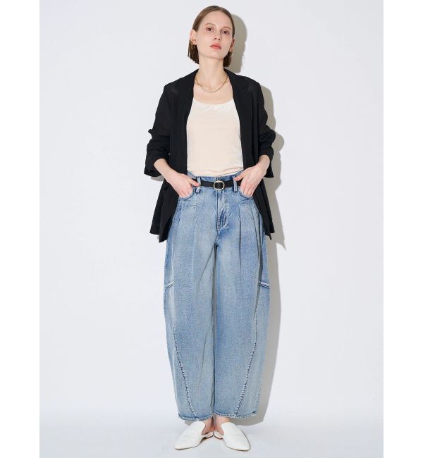 ELENDEEK「PANEL TUK DENIM WIDE PT」|デニム|