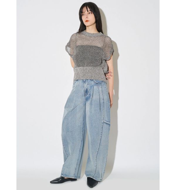ELENDEEK「PANEL TUK DENIM WIDE PT」|デニム|