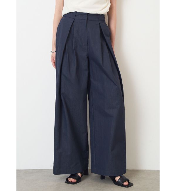 ELENDEEK「TWILL TUCK WIDE PT」|その他|ネイビー