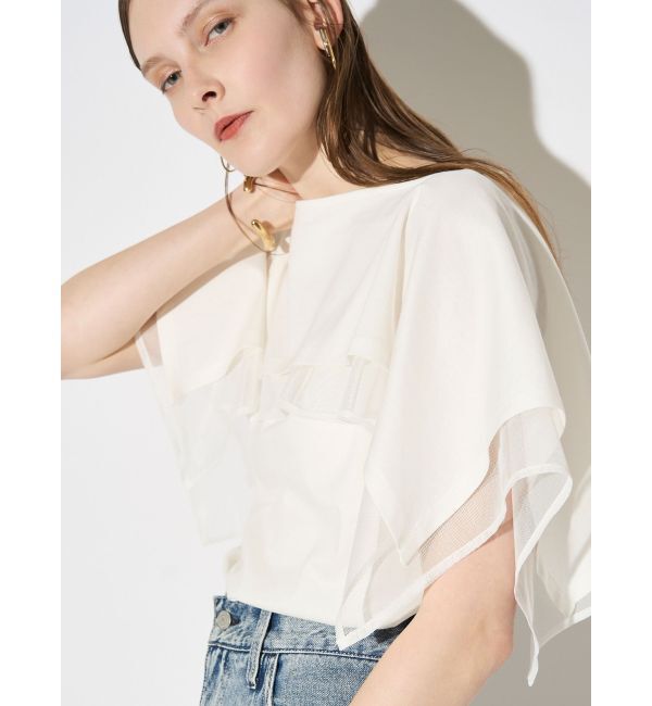 ELENDEEK「CAPE LAYERD CS」|Tシャツ・カットソー|オフホワイト