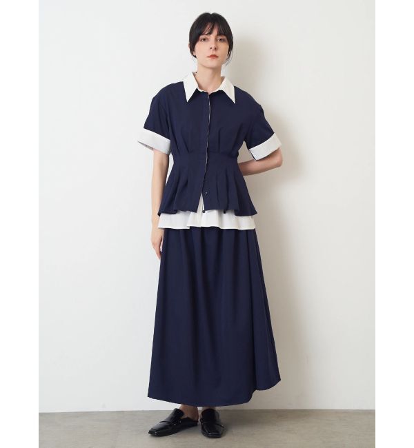 ELENDEEK「LAYERED SHIRT OP」|ワンピース|