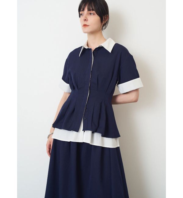 ELENDEEK「LAYERED SHIRT OP」|ワンピース|