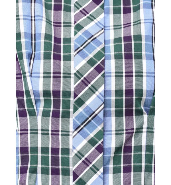 ELENDEEK「WAIST TUCK CHECK BL」|シャツ・ブラウス|