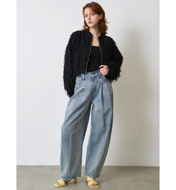 ELENDEEK「PANEL TUCK DENIM WIDE PT」|デニム|