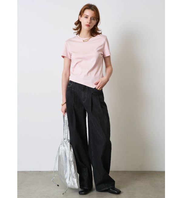 ELENDEEK「PANEL TUCK DENIM WIDE PT」|デニム|