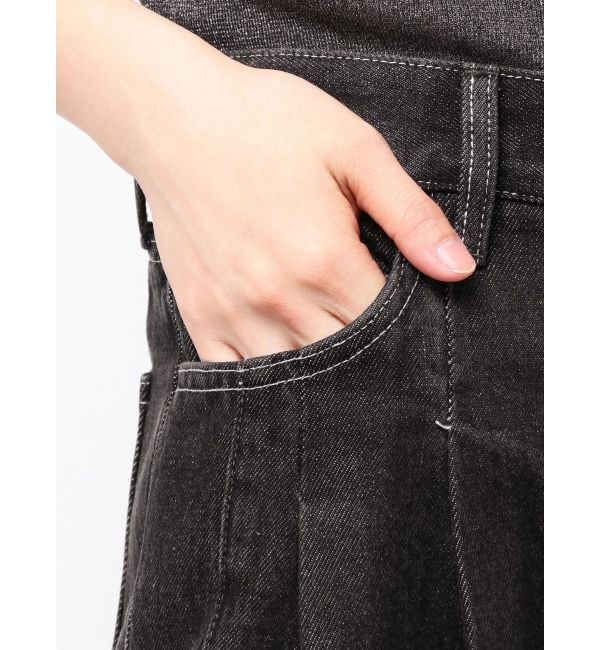 ELENDEEK「PANEL TUCK DENIM WIDE PT」|デニム|