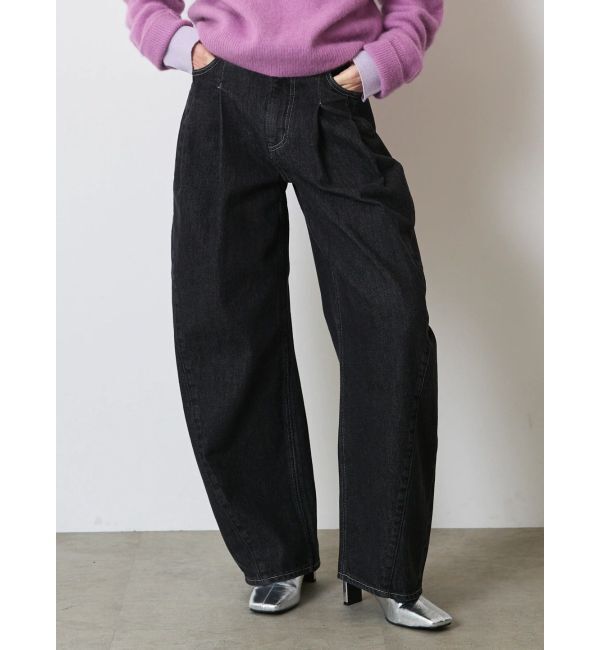 ELENDEEK「PANEL TUCK DENIM WIDE PT」|デニム|