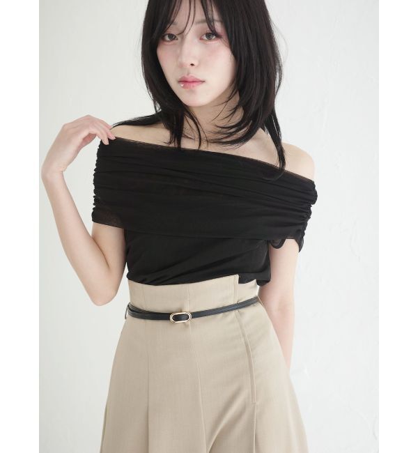 LAGUNAMOON「オフショルチュールトップス」|Tシャツ・カットソー|