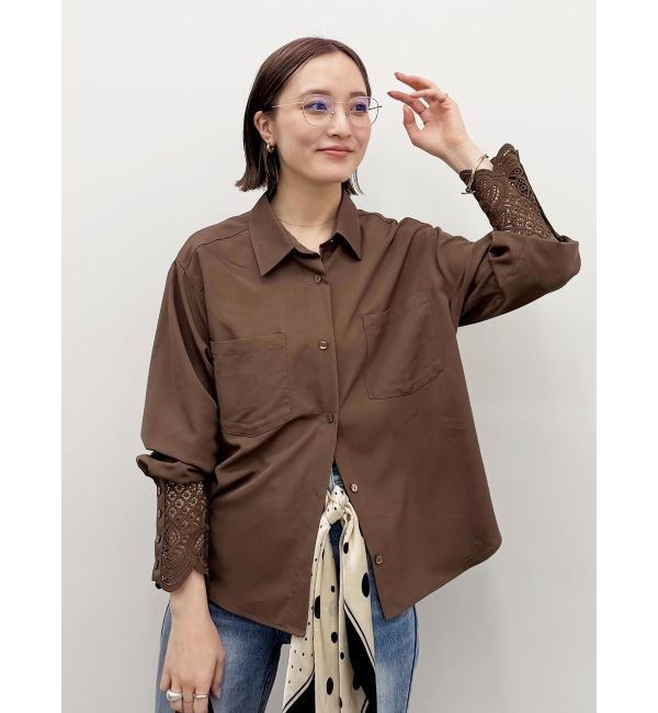 LAGUNAMOON「【WEB限定】レースカフスシャツ」|シャツ・ブラウス|