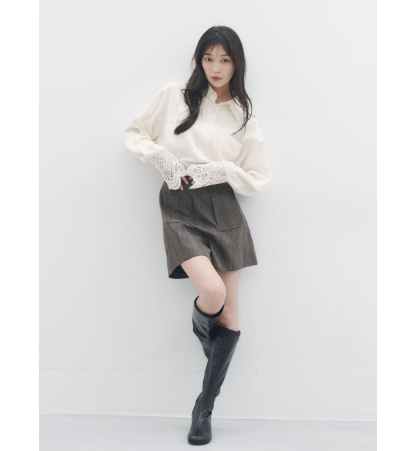 LAGUNAMOON「【WEB限定】レースカフスシャツ」|シャツ・ブラウス|