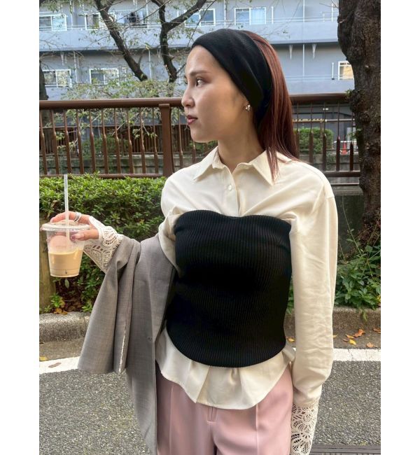 LAGUNAMOON「【WEB限定】レースカフスシャツ」|シャツ・ブラウス|