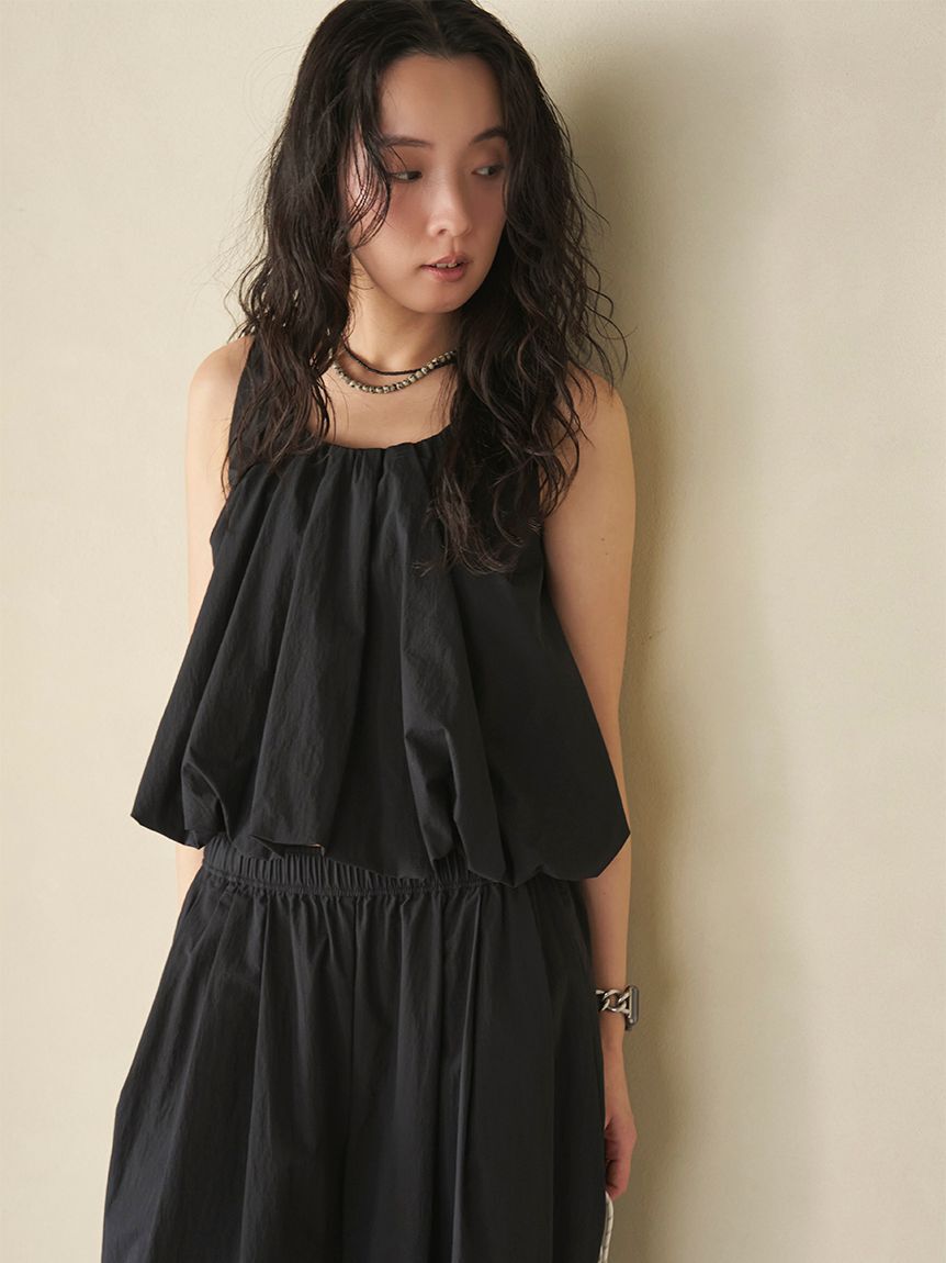 emmi atelier「ワッシャーナイロンバルーンビスチェ【セットアップ対応】」|ベスト・ジレ|