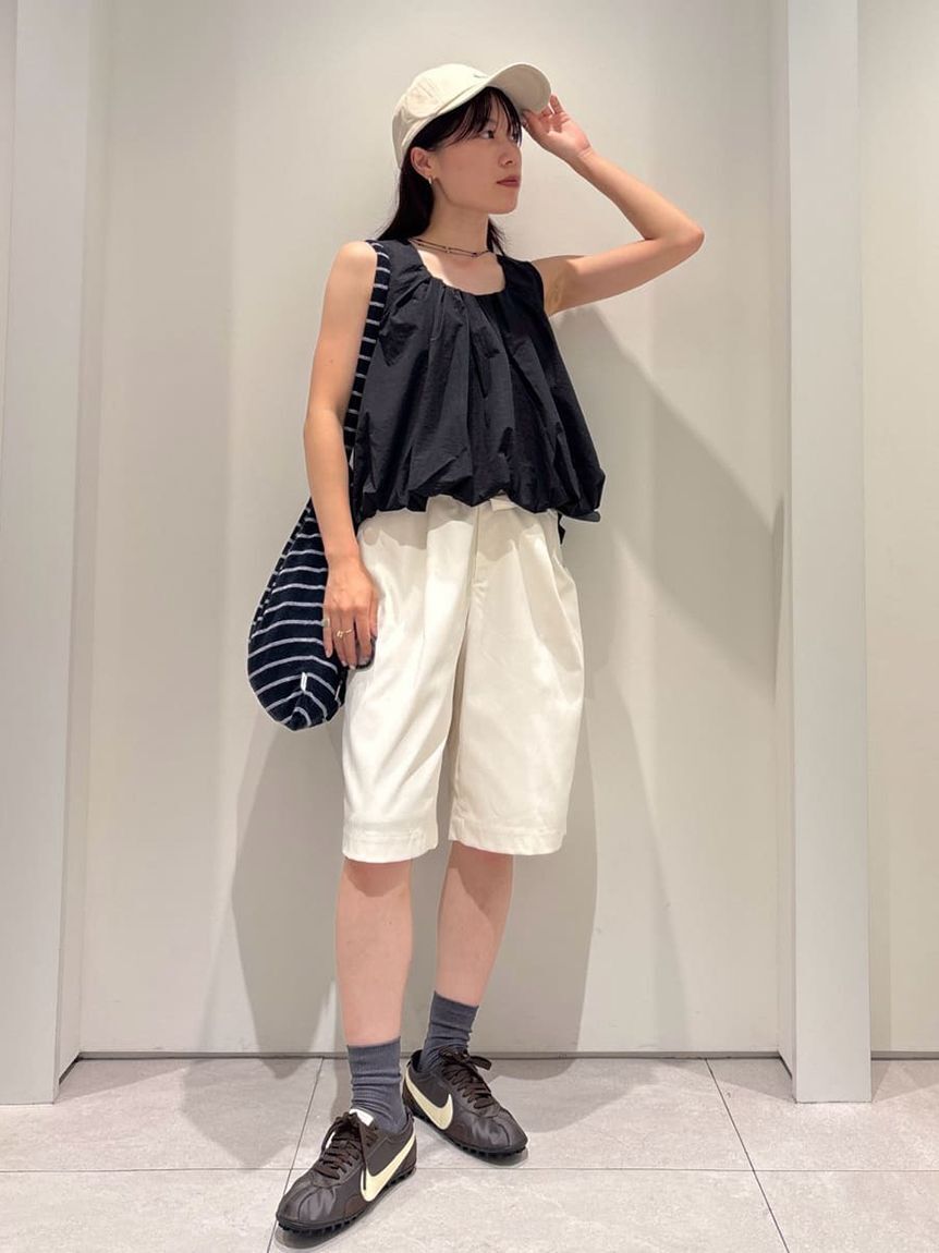 emmi atelier「ワッシャーナイロンバルーンビスチェ【セットアップ対応】」|ベスト・ジレ|