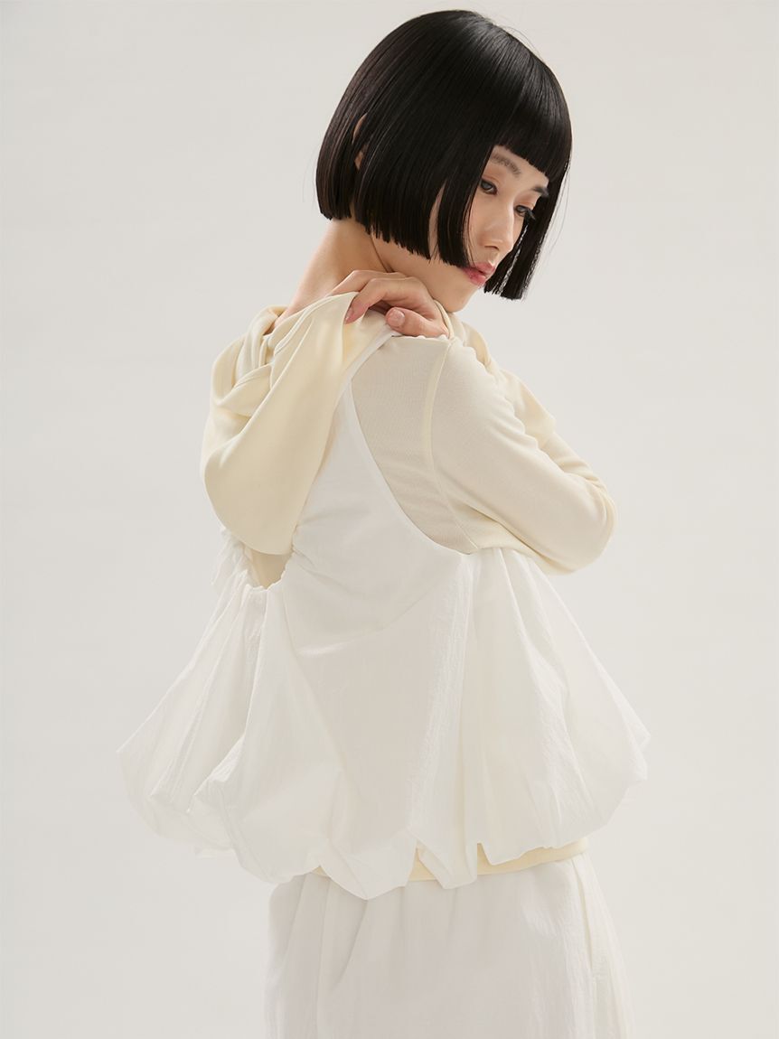 emmi atelier「ワッシャーナイロンバルーンビスチェ【セットアップ対応】」|ベスト・ジレ|