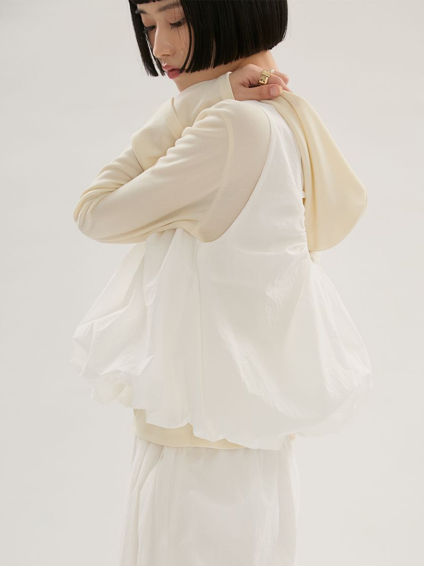 emmi atelier「ワッシャーナイロンバルーンビスチェ【セットアップ対応】」|ベスト・ジレ|
